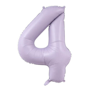 40-inch Jumbo Pastel Lilac 0-9 Number Foil Balloon