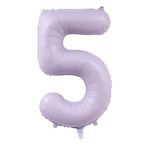 40-inch Jumbo Pastel Lilac 0-9 Number Foil Balloon