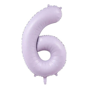 40-inch Jumbo Pastel Lilac 0-9 Number Foil Balloon