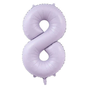40-inch Jumbo Pastel Lilac 0-9 Number Foil Balloon
