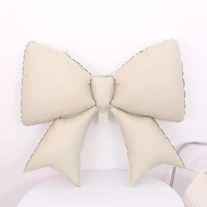 Jumbo matte cream Ribbon Bow Foil Balloon Party Decorations
