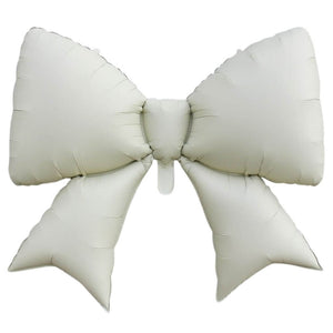 Jumbo white sand Ribbon Bow Foil Balloon Party Decorations
