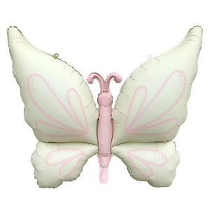 jumbo matte pastel cream butterfly foil balloon