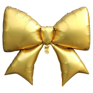 Jumbo metallic gold Ribbon Bow Foil Balloon Party Decorations