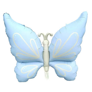 jumbo matte pastel blue butterfly foil balloon
