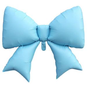 Jumbo Pastel blue Ribbon Bow Foil Balloon Party Decorations