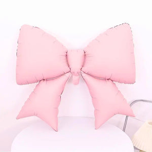 Jumbo Pastel Pink Ribbon Bow Foil Balloon Party Decorations