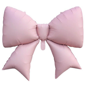 Jumbo Pastel Pink Ribbon Bow Foil Balloon Party Decorations