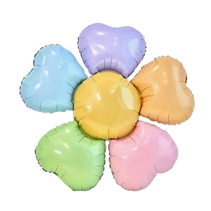 pastel rainbow floral foil balloon centerpiece for summer event décor
