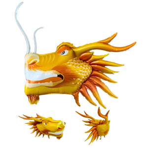 Jumbo Orange Dragon Head Foil Balloon