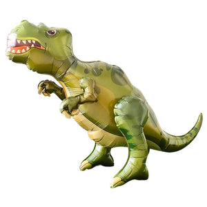 3d Freestanding Green Mighty T-rex Dinosaur Foil Balloon