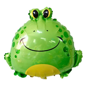 Large Green Friendly Frog Foil Balloon