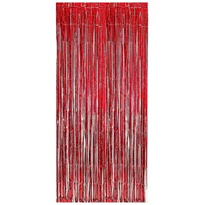 red foil fringe wall backdrop for stage or photo background decorations