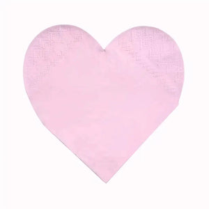 Pastel purple heart paper napkins 16 pack