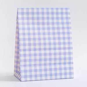 lilac purple Gingham Paper Treat gift favour lolly loot Bags 5pk birthday wedding baby shower party decorations
