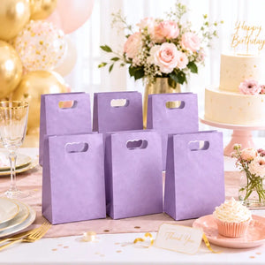 Pastel purple party bags for birthday party favours