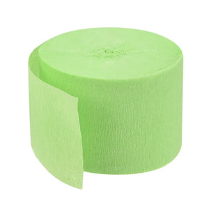 Lime Green Crepe Paper Streamer Roll 25m