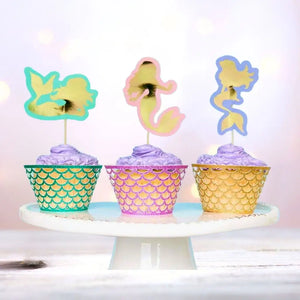 Little Mermaid Cupcake Toppers 8pk