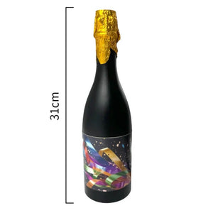 31cm Champagne Confetti Cannon with colourful foil streamers