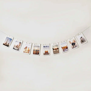 Anniversary photo banner with 9 card frames displaying 6×4 photos