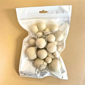 Elegant cream foam ball cake decoration set for weddings and parties