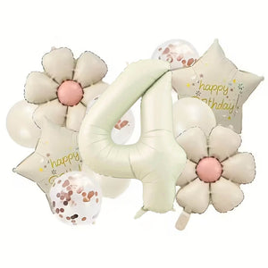Luxe party balloon set for birthdays, bridal showers, and celebrations age 4