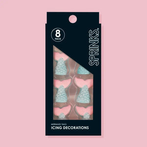 Pastel pink and aqua edible mermaid cake toppers by Sprinks