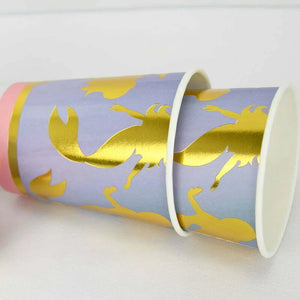 Mermaid Foil Paper Cups 8pk