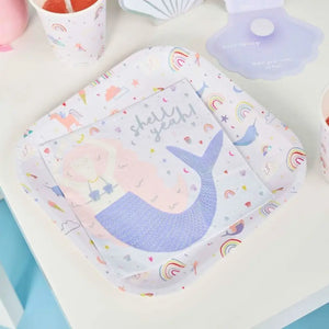 Mermaid Shell Yeah paper napkins for under the sea birthday party