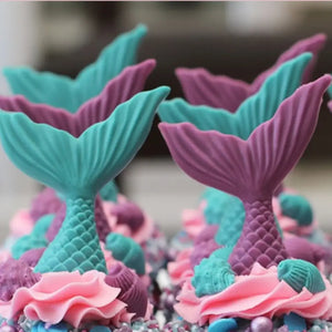 Mermaid tail cupcake topper mould for baking