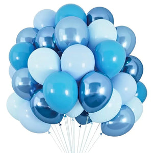 10-inch Blue Party Balloon Bouquet 30pk