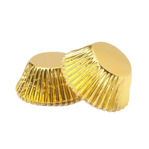 Mini Cupcake Baking Cups 75pk - Metallic Gold Foil