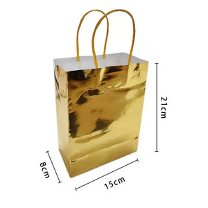 Metallic Gold Foil Paper Gift Bags 4pk