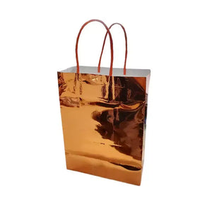 Metallic Rose Gold Foil Paper Gift Bags 4pk