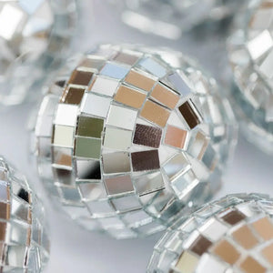 Silver Disco Mirror Balls 5cm 6pk