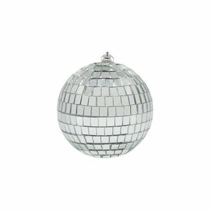 Silver Disco Balls 5cm 6pk Christmas dance party hanging ornaments