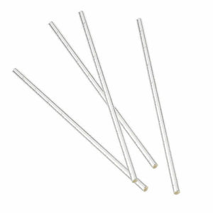 Metallic Silver Foil Paper Party Straws 20 Pack