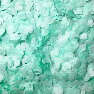 20g 1.5cm Heart Shaped Tissue Paper Confetti Table Scatters - Mint Green