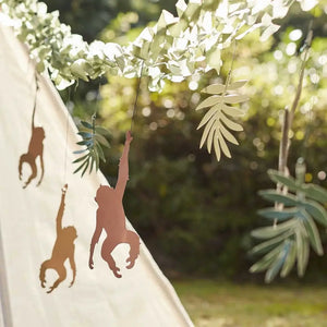 Monkey & Leaf Wild Jungle Bunting Backdrop