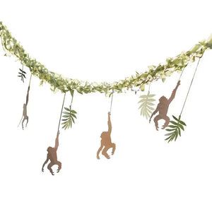 Monkey & Leaf Wild Jungle Bunting Backdrop
