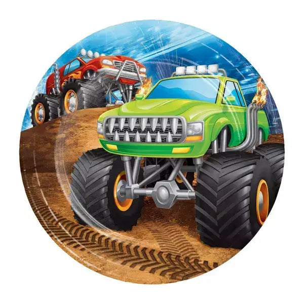 Monster Truck Rally Lunch Paper Plates 8pk