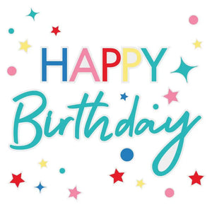 Rainbow Happy Birthday Window Sticker
