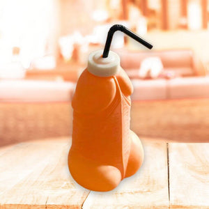 Naughty Hen Party Penis Shaped Bottle - Nude