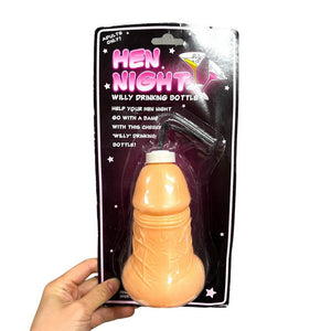 Naughty Hen Party Penis Shaped Bottle - Nude