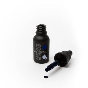 Deep blue liquid gel food colouring