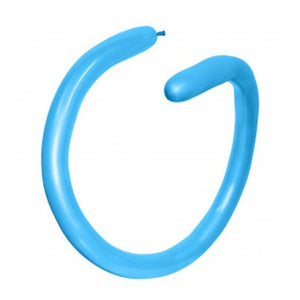 Neon Blue Modelling Long Latex Balloons 10pk