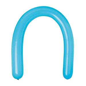 Neon Blue Modelling Long Latex Balloons 10pk