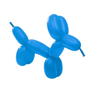 Neon Blue Modelling Long Latex Balloons 10pk