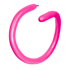 Neon Fuchsia Modelling Long Latex Balloons 10pk