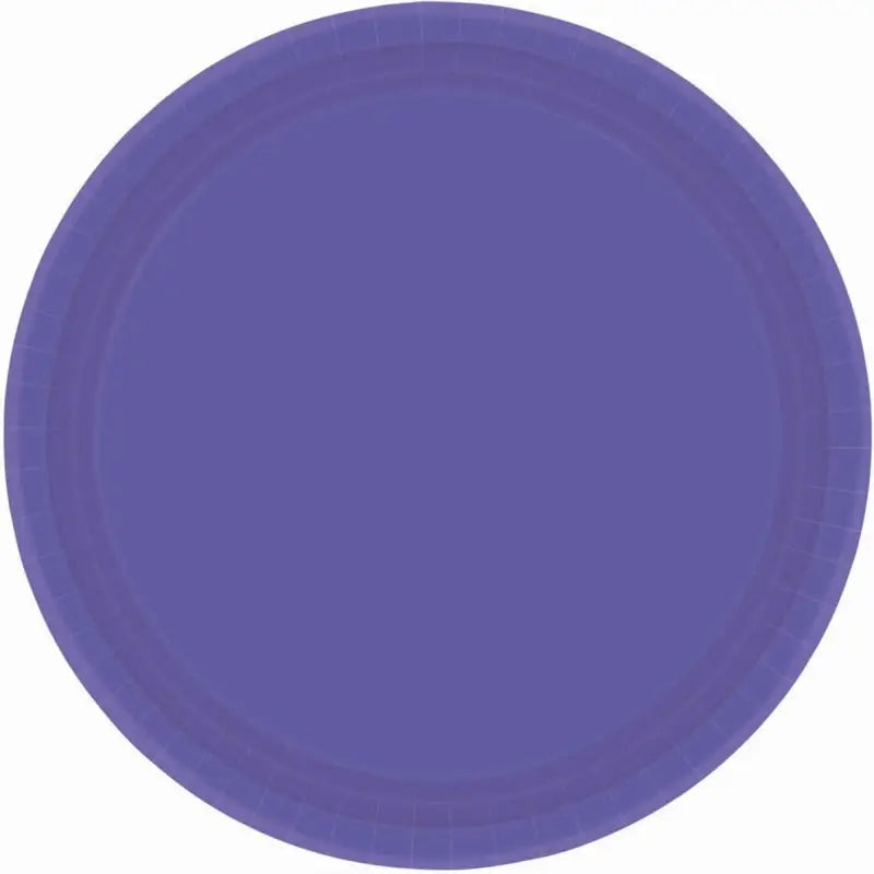 New Purple Round Paper Plates 17cm 20pk